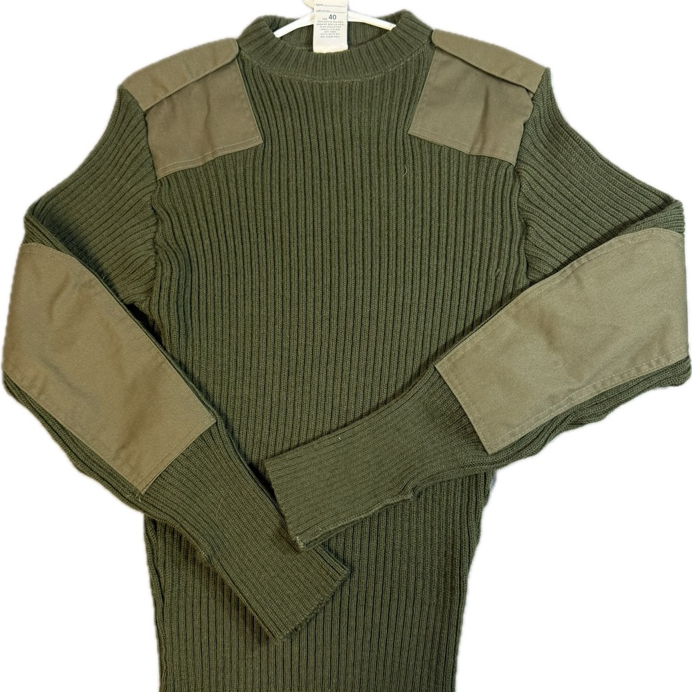 DSCP USMC MARINE CORP WOOLY PULLY SWEATER 100% Wool OLIVE GREEN SIZE 40